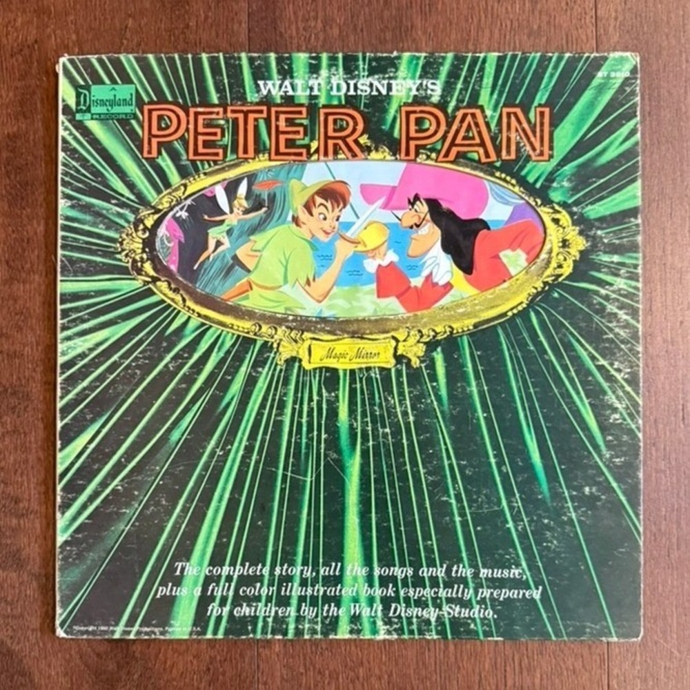 Vintage Walt Disney Peter Pan Vinyl Record ST-3910 Story Book Disneyland Records